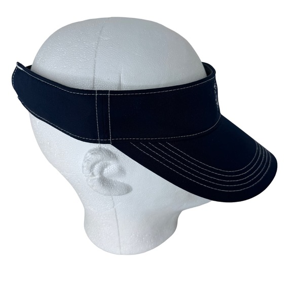 Nike Golf Visor Hat Adjustable Strapback Embroidered‎ Swoosh Dri Fit Black OS - Picture 4 of 7